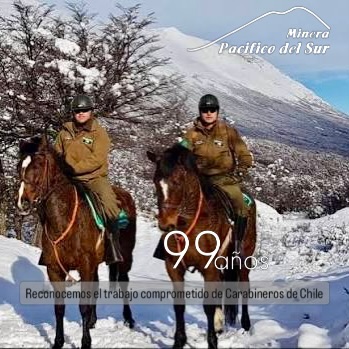 Como Minera Pacífico del Sur, reconocemos el trabajo que realiza Carabineros de Chile en el país y en nuestra región de Aysén.

Su trabajo es vital para la seguridad, el orden y el resguardo de nuestra soberanía.

Felicidades !!