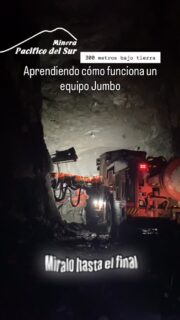 A más de 300 metros bajo tierra, operador de Jumbo, nos explica cómo funciona este importante equipo al interior mina.